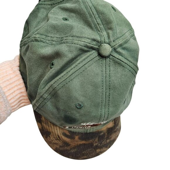 Buckmasters Green Camo Hunting Baseball Cap Hook Loop Closure Deer‎ Embroidery - Picture 6 of 6